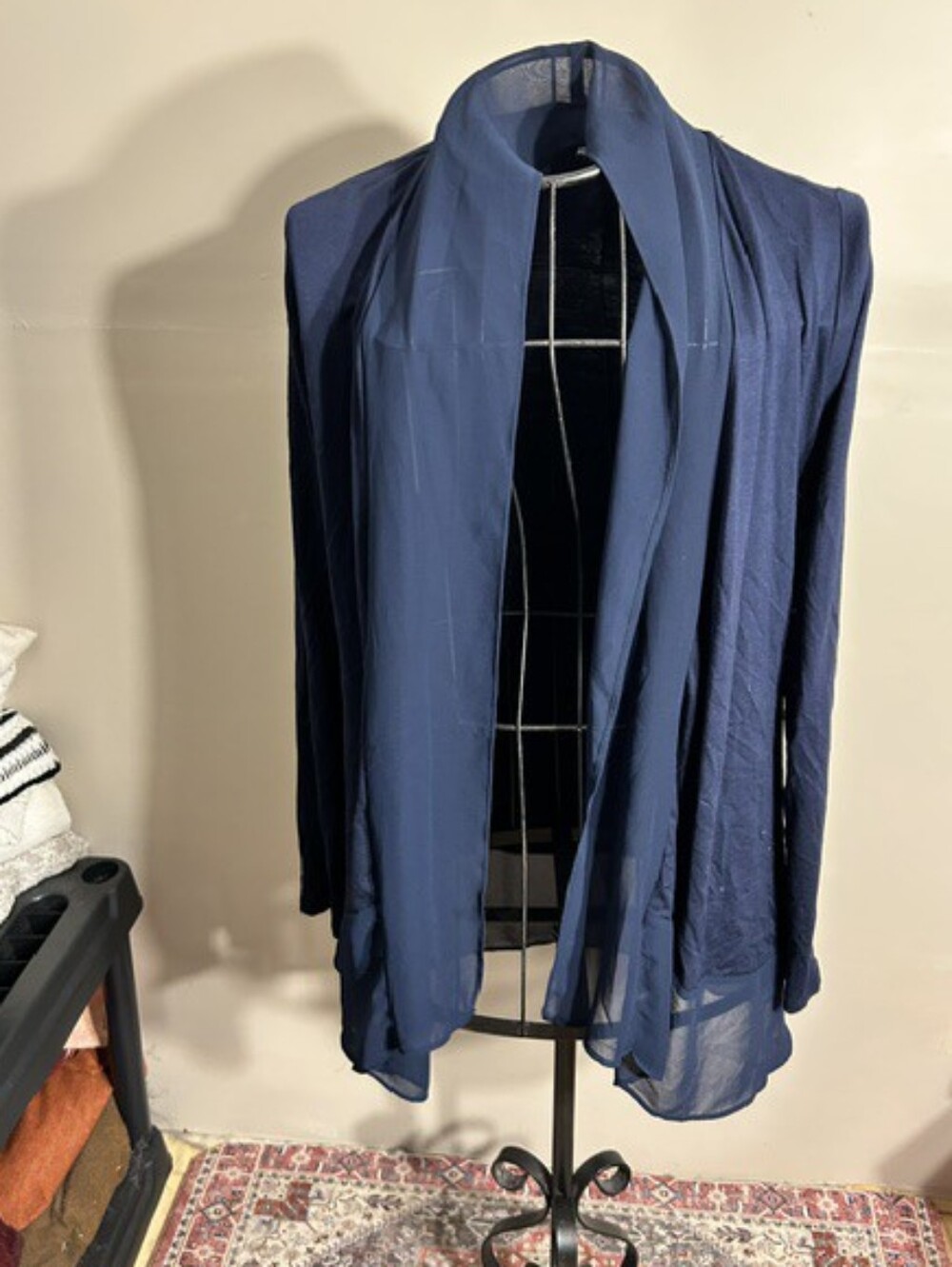 size extra small womens navy blue   coverup coat jacket cover up
